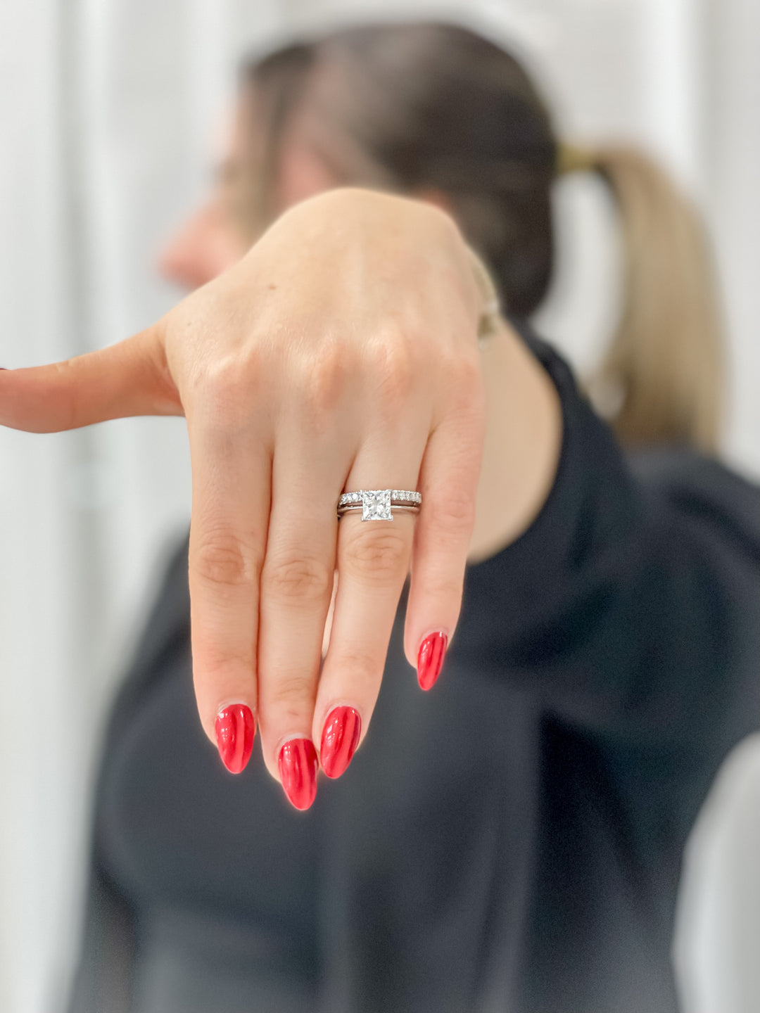 Princess Cut Diamond Engagement Ring Lab Diamond Natural Diamond