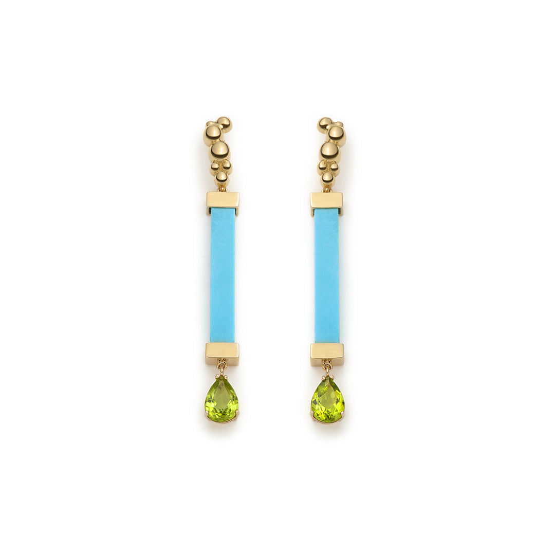 Serafino Joya Turquoise & Peridot Earrings